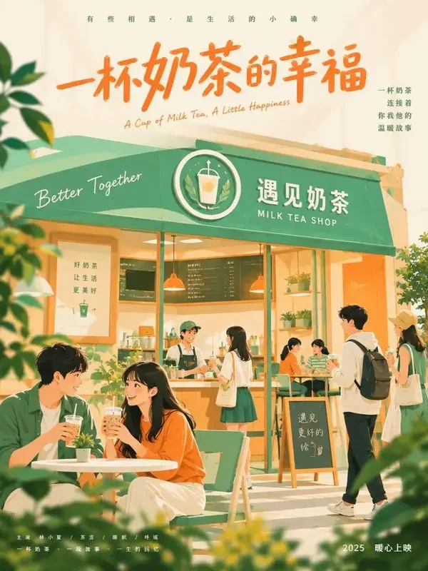 重生之我在奶茶店当老板 短剧封面，逆袭题材，共 40 集